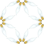 lumenivo 7.5 Watt Light Bulbs 120V/130V Bent Tip Candelabra, Flame Tip Chandelier Bulbs, Flame Shaped Light Bulbs Standard Base – Replacement Christmas Candle Tip Incandescent E12 Bulbs – 16 Pack