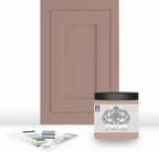 ALL-IN-ONE Paint, Durable cabinet and furniture paint. Built in primer and top coat, no sanding needed. Includes our 30 featured color card - Woodrose (muted rose), 8oz Sample