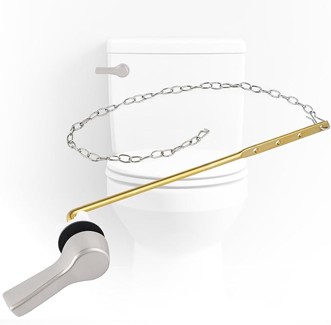 iFealClear Universal Metal Toilet Flush Handle Replacement, Front Mount Toilet Handle Replacement Compatible with Kohler, American Standard, TOTO, Mansfield, Solid Brass, Brushed Nickel
