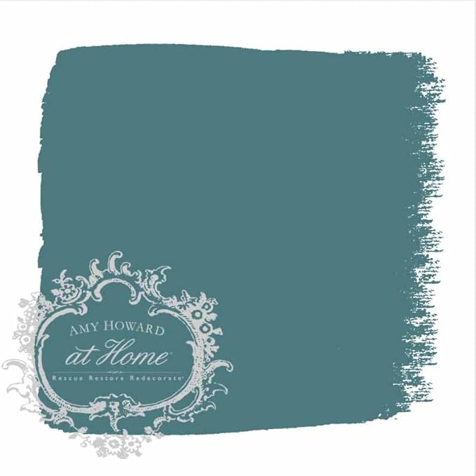 AMY HOWARD AT HOME Chalk-Based One Step Paint for Furniture, Cabinetry, Decor, Finish, and More | No Stripping, Sanding, or Priming | Dark Base | 32 Ounce | Aston Manor