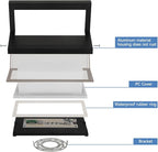 Outdoor Wall Lights, 24W LED 3 Color Exterior IP65 Outdoor Wall Lights Exterior, Porch Wall Sconce with Double Shade, Modern Matte Black Wall Lamps for Patio Front Door Entryway, 4-Pack