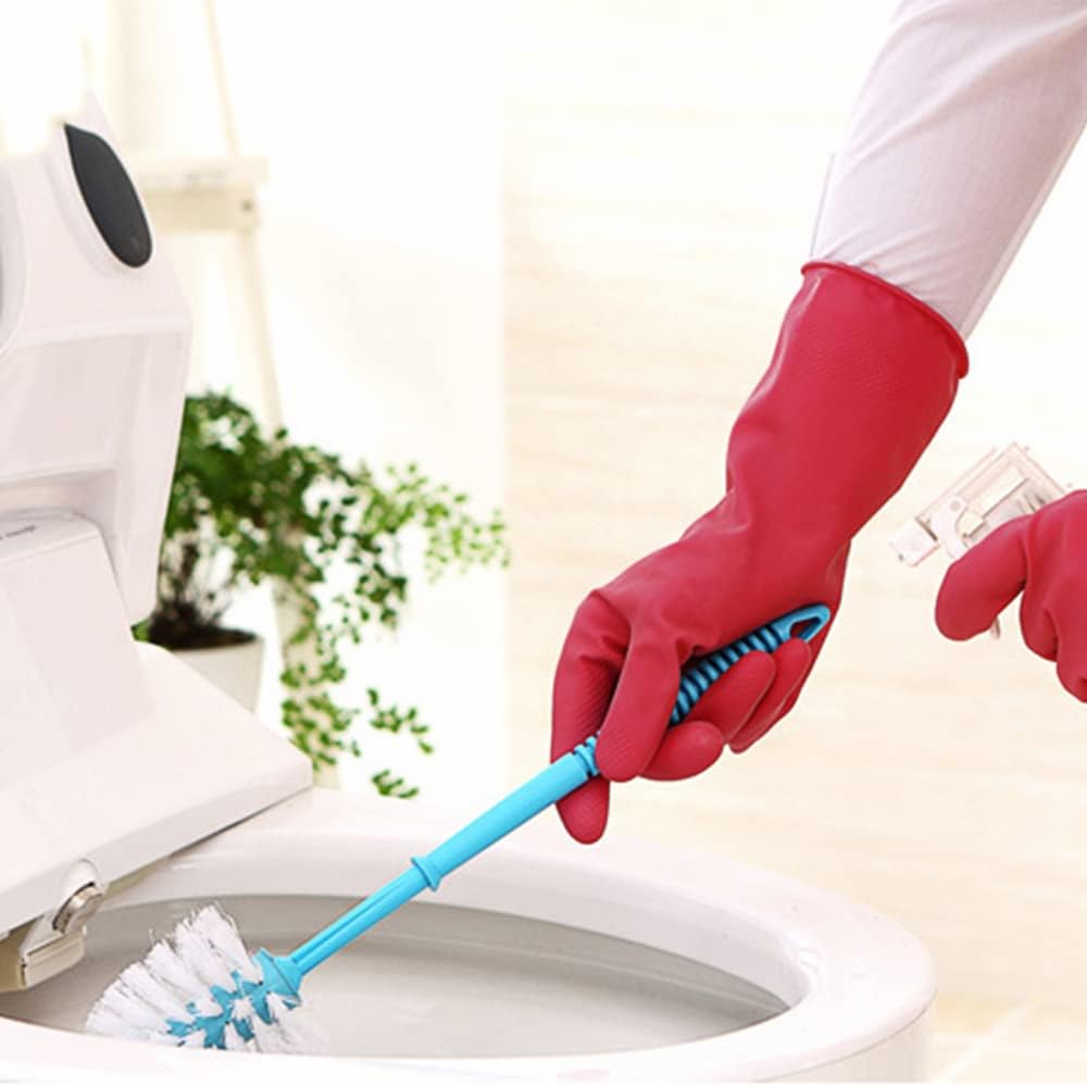 Alimat PluS 3 Pack Reusable Cleaning Gloves Latex Free, Dishwashing Rubber Gloves for Cleaning, Waterproof Household Gloves for Laundry, Gardening (Medium, Without Liner)