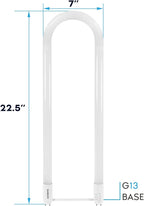 Luxrite U Bend LED Tube Light, T8 T12, 17.5W (32W Equivalent), 3 Colors 3500K | 4000K | 5000K, 2100 Lumens, Fluorescent Light Tube Replacement, Direct or Ballast Bypass, UL Certified, G13 Base, 4-Pack