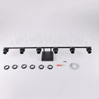 6 Light Bathroom Light Fixtures, 40 Inches Bathroom Lighting Fixtures Over Mirror, Black Vanity Light with Clear Glass Shades