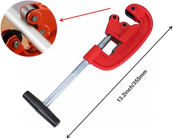 Heavy Duty 1/8-2" Pipe Cutter - Sharp rigid pipe cutter cuts galvanized, copper, and iron pipes - Includes additional blades