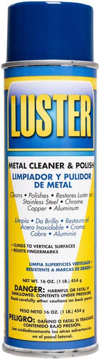 Luster Metal Cleaning Spray: Water-Based Cleaner for Metal Surfaces | Removes Oil, Food Stains, Watermarks | Polishes and Restores Shine to Stainless Steel, Chrome, Copper, Aluminum | No Greasy Film.