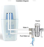 Faucet Diverter Valve with Aerator M22 Female Thread for 1/4" RO Tubing,Faucet Connector for Water Diversion,Faucet Tap for Countertop water Filter (Fits Two Way 1/4" OD Tubing Outlet)