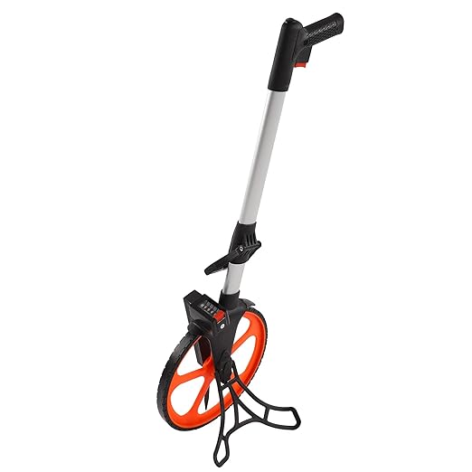 Manual Distance Measuring Wheel, 0-9999.9 ft Range, Nylon PC Aluminum Construction