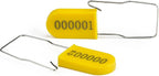 100PCS Plastic Padlock Security Seals Metal Wire Padlocks Electric Meter Seal Disposable Anti-Tamper Lock Numbered Anti Tamper Tag Hasps Yellow