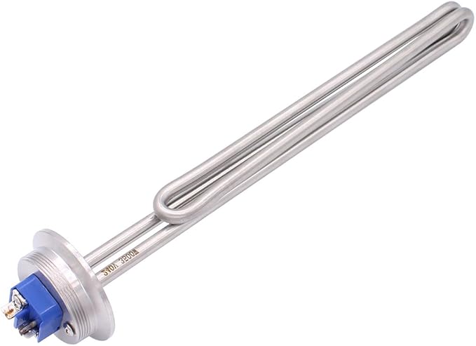 DERNORD 2 Inch (OD64) Tri-clamp 240V 3500W Foldback Heating Element Electric Water Heater with Low Watt Density