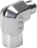 90 Degree Street Elbow - 1/8" NPT Male to 1/8" NPT Female Stainless Steel 304 Heavy Duty Forged Barstock Street Elbow Adapter Pipe Fitting (pack of 2)