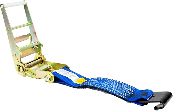 Mytee Products (2 Pack Ratchet Tie-Down Straps with Flat Hooks, 4" x 30' Ratchet Straps Blue | 16,200 Lbs Breaking Strength | TieDown Ratchet Straps for Flatbed, Truck, Trailers Pickup