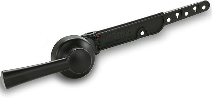 Korky Strongarm Metal Toilet Handle and Lever - Universal to Fit Front, Angled, Side, Left, and Right Mount Toilets - Matte Black, Simple Style, 6034BP
