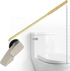 iFealClear Universal Metal Toilet Handle Replacement, Front Mount Toilet Flush Trip Lever Compatible with American Standard/Mansfield/TOTO/Kohler Toilets, Stainless Steel Flapper Chain, Brushed Nickel