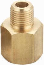 1/4 Inch Female to 1/8 Inch Male, Reducing Adaptor Brass Pipe Fitting, NPT Adaptor, Thread 0.375" OD × 0.5" ID, Pack of 2
