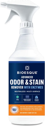 Bioesque Advanced Odor & Stain Remover with Enzymes, 32 Fl Oz (Pack of 12)