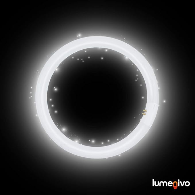 lumenivo FC16T9 40W Circline Fluorescent Bulb Replacement 16 Inches - T9 Bulb with 4-Pin Base (G10Q-4) – 6500K Daylight - 1 Pack