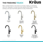 Kraus Oletto Single Handle Kitchen Bar Faucet in Chrome, Kitchen Sink Faucets, KPF-2822CH