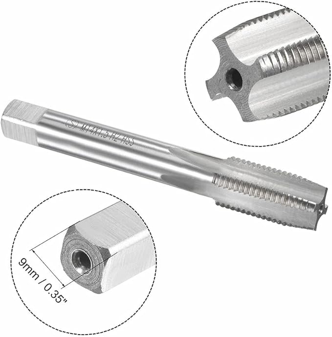 14mm x 1.5 HSS Metric Tap and Die Set Right Hand Thread,Tapping DIY Tool 3pcs (M14 x 1.5mm)
