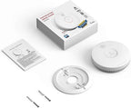 Jemay Smoke Detector, Photoelectric Smoke Alarm with 9V Backup Battery, Hardwired Interconnected Smoke Detectors, Fire Alarm with Test/Silence Button for Home, 2 Packs