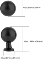 10 Pack 1-1/2 Inch Matte Black Cabinet Knobs Black Drawer Knobs Round Kitchen Cabinet Knobs Black Knobs for Cabinets Dresser Knobs Knobs for Dresser Drawers