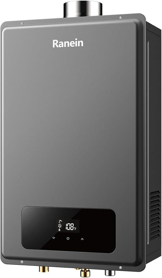 Ranein Propane Gas Tankless Water Heater, Indoor Max 7.4 GPM, 190,000 BTU Instant Hot Water Heater