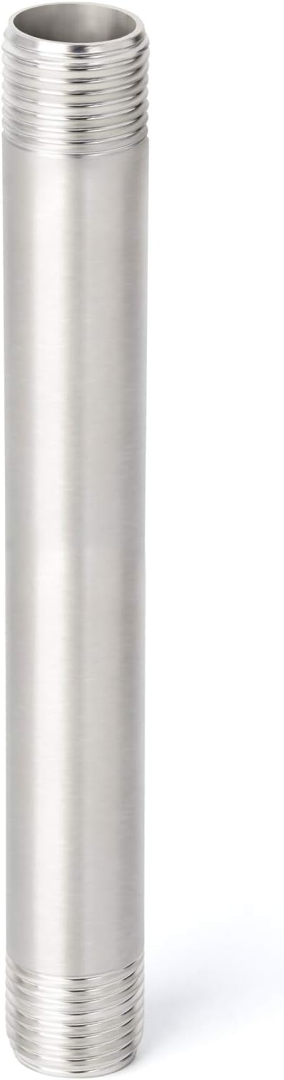 TAISHER 4PCS Stainless Steel Pipe Fittings, 1/4" NPT x 1/4" NPT Male Threaded, 8" Length Nipple Cast Pipe