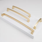 COTYKILEY 6 Pack 10 Inch(254mm) Brushed Brass Cabinet Handles Gold Kitchen Cabinet Pulls Cabinet Door Handles Kitchen Cabinet Hardware