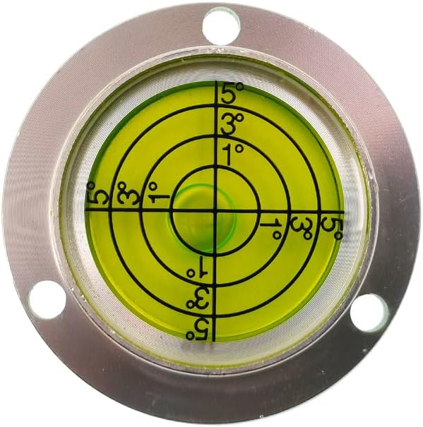 Metal Horizontal Bubble Cow Eye Level Universal Horizontal Bubble Flange Water Bubble Level Horizontal Bubble Small Household (40 * 10mm)