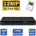 GW Security 32 Channel NVR UltraHD 4K Face Recognition NDAA & TAA Compliant Security Camera System with 32 x 8MP @25FPS Outdoor & Indoor PoE Turret Cameras, 10 Smart AI Functions