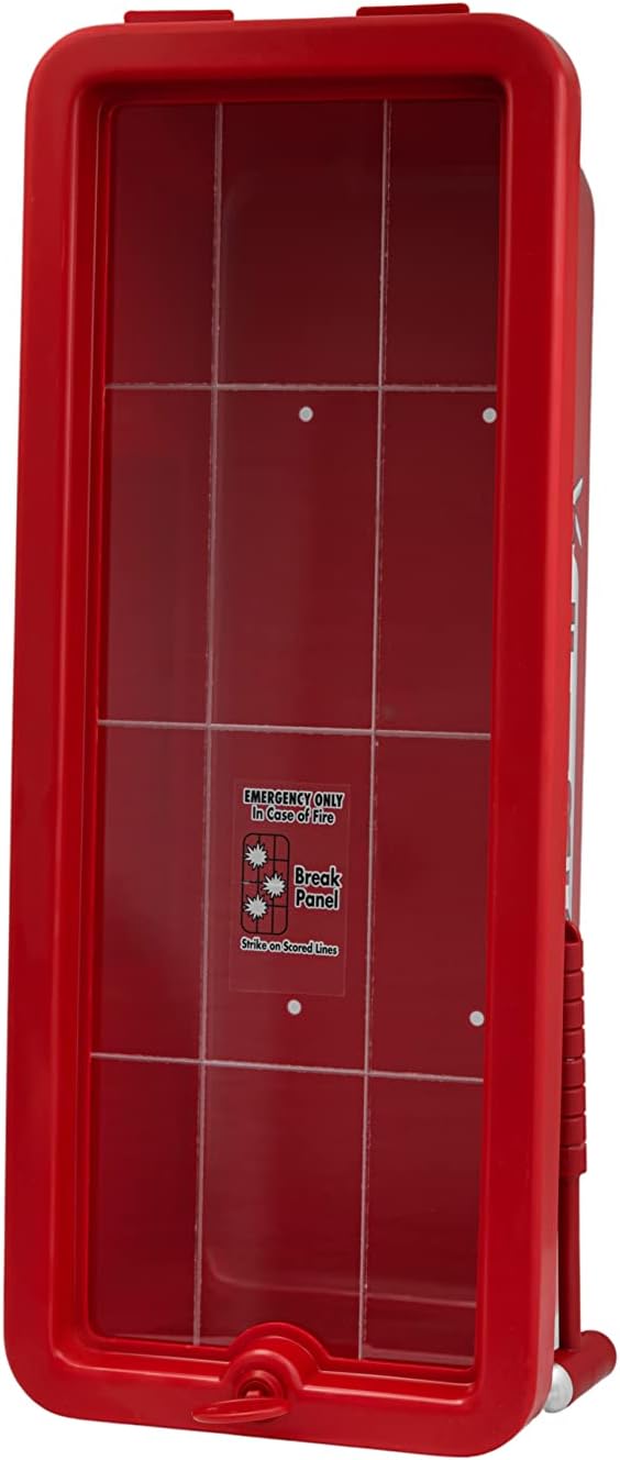 PRO&Family Fire Extinguisher Cabinet Fire Extinguisher Box Outdoor Fire Cabinet Mounted Fire Extinguisher Cabinet Fire Extinguisher Cover (3, Red with Hammer Attachment, 5 lb)