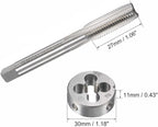 10mm x 1.25 HSS Metric Tap and Die Set Right Hand Thread,Tapping DIY Tool 3pcs (M10 x 1.25mm)