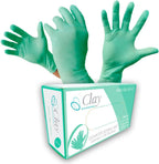 CLAY Sustainable Nitrile Gloves, Versatile Protective Gear Ideal for Industrial, Food Handling Uses & More
