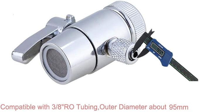 Faucet Diverter Valve with Aerator M22 Female Thread, Faucet Adapter for Tubing,Faucet Connector for Water Diversion,Faucet Tap for Countertop water Filter (Fits Single Way 3/8" OD Tubing)