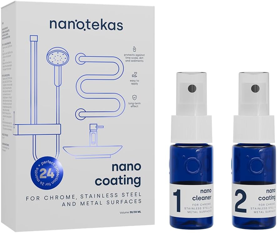 Nano Ceramic Coating Kit for Metal & Chrome - Ceramic Coating Stainless Steel Protector - For Stainless Steel & Chrome Surfaces - Life Proof Home Ceramic Coating Stain & Water Repellent