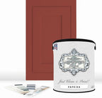 ALL-IN-ONE Paint, Durable cabinet and furniture paint. Built in primer and top coat, no sanding needed. Includes our 30 featured color card - Paprika, Gallon