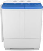 Zynkez Portable Washing Machine, 20Lbs Compact Twin Tub Laundry Washer with Built-in Drain Pump, Semi-Automatic 12Lbs Washer and 8Lbs Spinner Combo for Apartments, Dorms, RVs