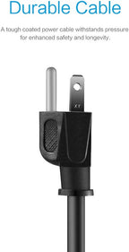 KMC 6-Outlet Surge Protector Power Strip 2-Pack, 600 Joule, Overload Protection, 2-Foot Cord