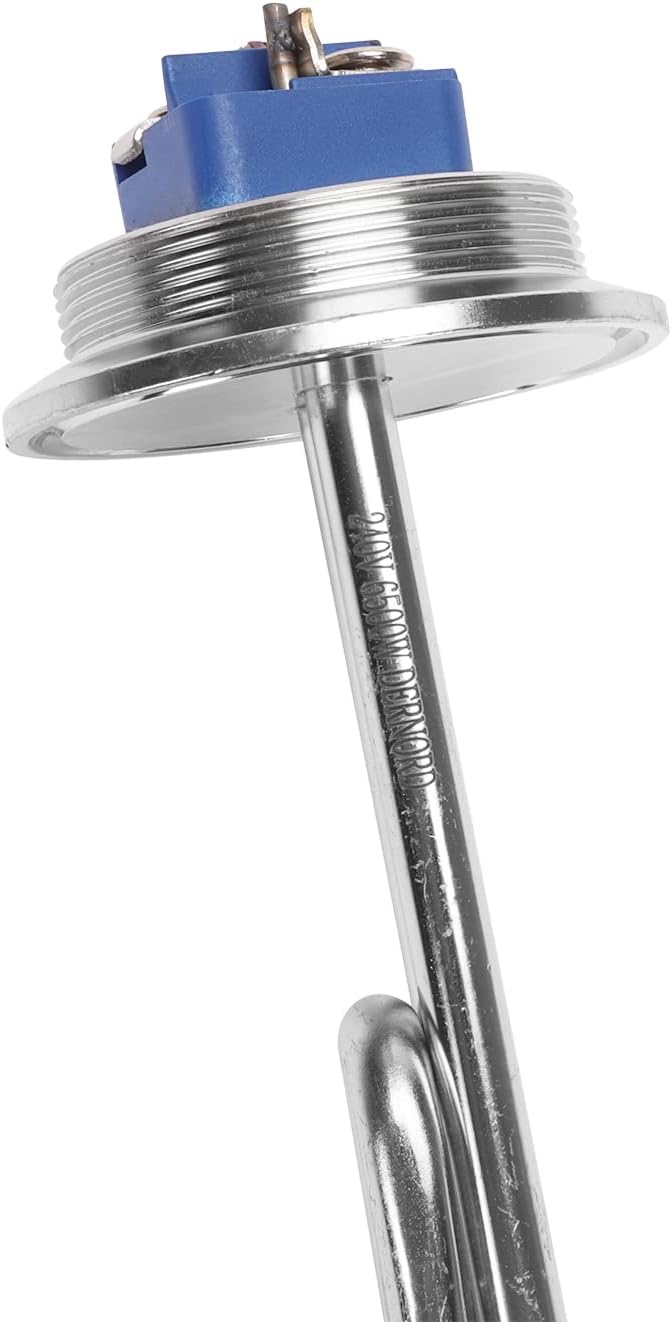 DERNORD 2 Inch (OD64) Tri-clamp 240V 6500W Foldback Heating Element Electric Water Heater with Low Watt Density