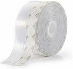 Weather Stripping Door Seal Strip,Door Strip Bottom for Doors Silicone Sealing Sticker Adhesive for Doors and Windows Gaps of Anti-Collision Silicone 5M/16FT (35MM, Transparent)