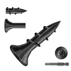 #8 x 5/8" Deck Screws (295Pcs) 1lb. Carbon Steel, Black, Flat Head, Rust Resistant epoxy Coated, with T25 Star Bit