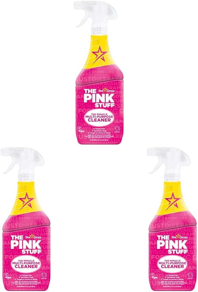 The Pink Stuff Miracle Multi-Purpose Cleaner Spray, 30 fl oz – Now 20% More! Powerful All-Purpose Cleaning Solution for Kitchens, Bathrooms, Floors & More – Cuts Through Grease & Grime with Ease