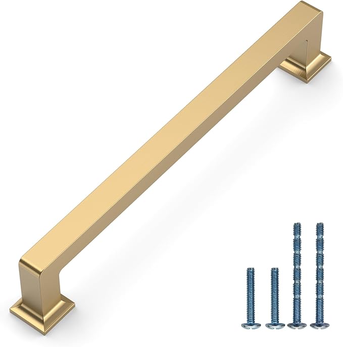 10 Pack 6.3"(160mm) Champagne Bronze Cabinet Pulls Kitchen Cabinet Drawer Handles Champagne Hardware for Cabinets Cupboard