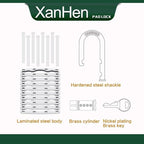 Keyed Alike Laminated Steel Padlocks with Long Shackle for Sheds, Fences & Lockers (60-Pack)