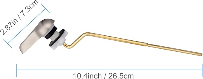 iFealClear 2 Pack Universal Brass Toilet Handle Replacement Kit, Side/Angle Mount Toilet Tank Flush Lever with Lock Nut, Fit Most, Brushed Nickel