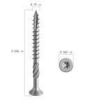 #10 * 2-1/4" 304 Stainless Steel Deck Screws, (1450pcs) 15 lbs.Exterior Wood Screws, Rust Resistant epoxy Coated, Bronze, T25 Star Bit