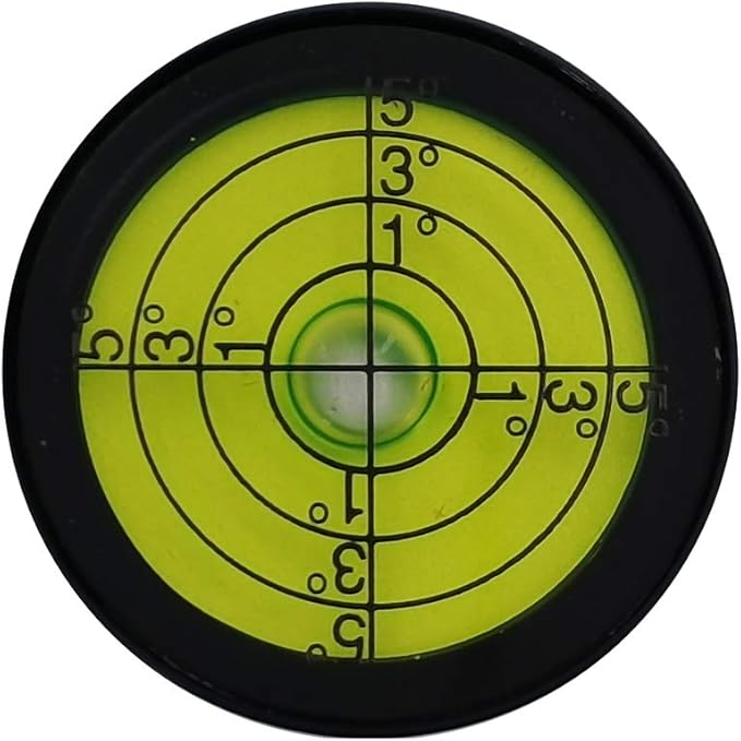 High Precision Horizontal Bubble Cardan Level Horizontal Bead Leveler Round Bubble Spirit Level Diameter 30mm (Green) (30X10mm（With magnetic))