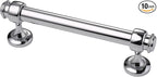 Alzassbg 10 Pack Polished Chrome Cabinet Pulls, 4 Inch(102mm) Hole Centers Cabinet Handles Kitchen Hardware Straight Bar for Cabinets and Drawer AL3082CP