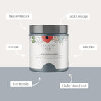 Country Chic All-in-One Chalk Paint for Furniture, Cabinets, Home Decor, Crafts, Eco-Friendly, Matte Finish, Built-In Primer & Top Coat for Wood, Metal - Daydreamer (blue) Pint (16 oz)