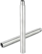 TAISHER 2PCS Stainless Steel Pipe Fittings, 1/4" NPT Male x 1/4" NPT Female Threaded, 10" Length Nipple Cast Pipe